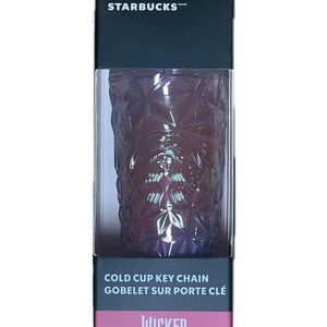 Starbucks Collectible Wicked Iridescent Pink Cold Cup Key Chain